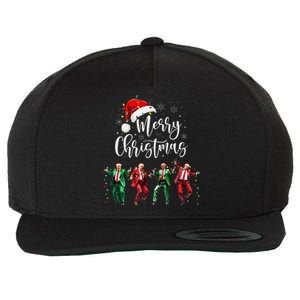 Funny Trump Dance Santa Claus Merry Christmas Xmas Pajamas Wool Snapback Cap