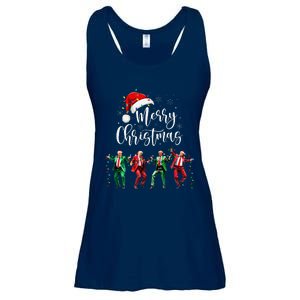 Funny Trump Dance Santa Claus Merry Christmas Xmas Pajamas Ladies Essential Flowy Tank