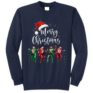 Funny Trump Dance Santa Claus Merry Christmas Xmas Pajamas Tall Sweatshirt