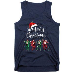 Funny Trump Dance Santa Claus Merry Christmas Xmas Pajamas Tank Top