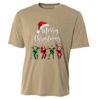 Funny Trump Dance Santa Claus Merry Christmas Xmas Pajamas Cooling Performance Crew T-Shirt