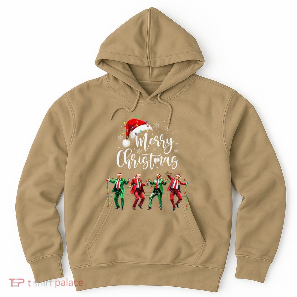 Funny Trump Dance Santa Claus Merry Christmas Xmas Pajamas Hoodie