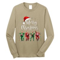 Funny Trump Dance Santa Claus Merry Christmas Xmas Pajamas Long Sleeve Shirt