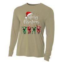 Funny Trump Dance Santa Claus Merry Christmas Xmas Pajamas Cooling Performance Long Sleeve Crew