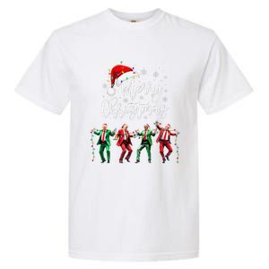 Funny Trump Dance Santa Claus Merry Christmas Xmas Pajamas Garment-Dyed Heavyweight T-Shirt