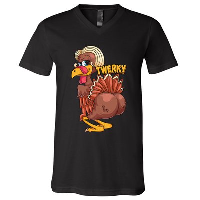 Funny Twerky Dance Cute Love Twerk Dancing V-Neck T-Shirt