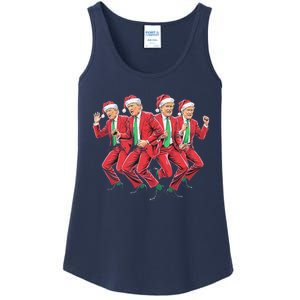 Funny Trump Dance Santa Claus Christmas Xmas Pajamas Holiday Ladies Essential Tank