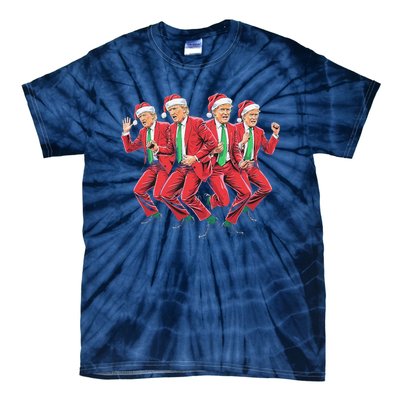 Funny Trump Dance Santa Claus Christmas Xmas Pajamas Holiday Tie-Dye T-Shirt