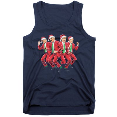 Funny Trump Dance Santa Claus Christmas Xmas Pajamas Holiday Tank Top