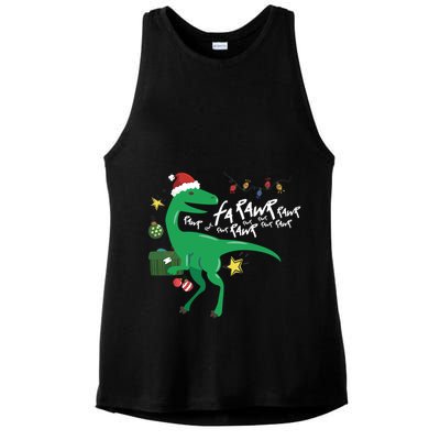 Funny Trex Dinosaur Ugly Christmas Fa Rawr Rawr Funny Gift Ladies PosiCharge Tri-Blend Wicking Tank