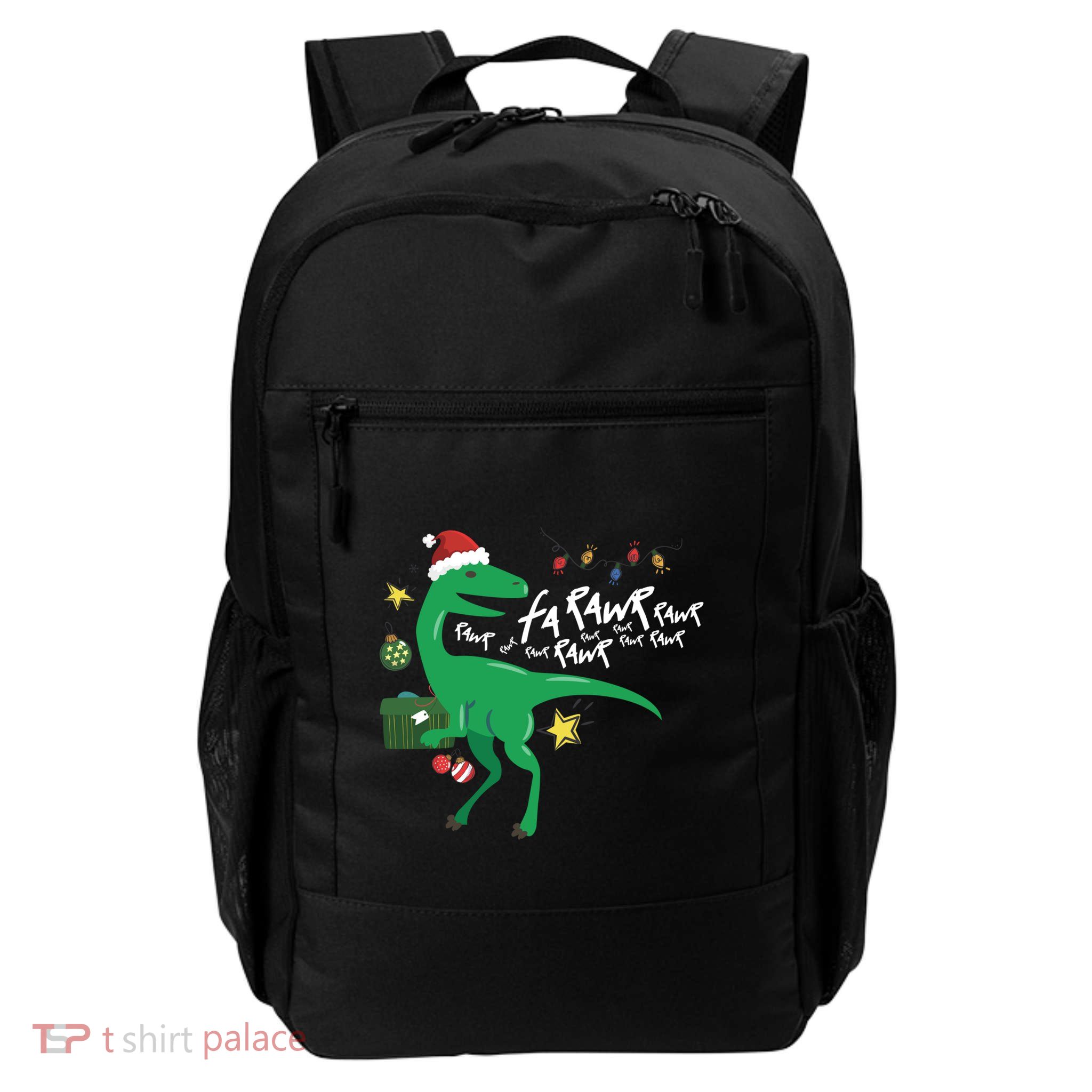Funny Trex Dinosaur Ugly Christmas Fa Rawr Rawr Funny Gift Backpack