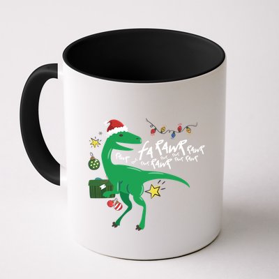 Funny Trex Dinosaur Ugly Christmas Fa Rawr Rawr Funny Gift Mug