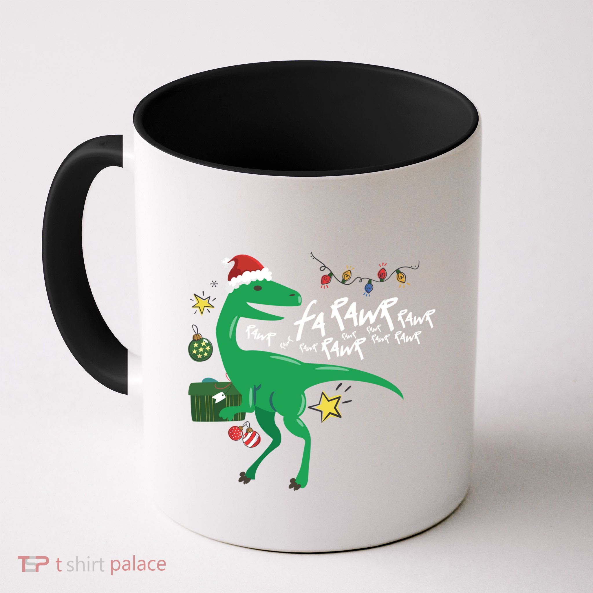 Funny Trex Dinosaur Ugly Christmas Fa Rawr Rawr Funny Gift Mug