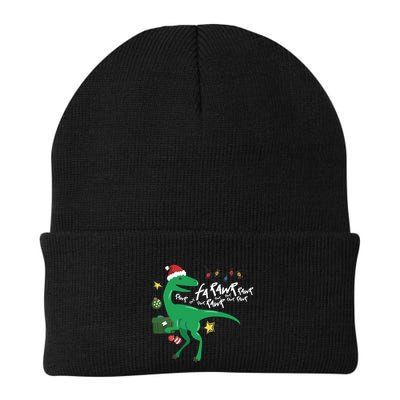Funny Trex Dinosaur Ugly Christmas Fa Rawr Rawr Funny Gift Beanie