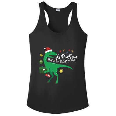 Funny Trex Dinosaur Ugly Christmas Fa Rawr Rawr Funny Gift Ladies PosiCharge Competitor Racerback Tank