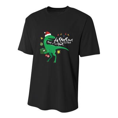 Funny Trex Dinosaur Ugly Christmas Fa Rawr Rawr Funny Gift Youth Performance Sprint T-Shirt