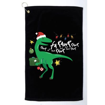 Funny Trex Dinosaur Ugly Christmas Fa Rawr Rawr Funny Gift Golf Towel