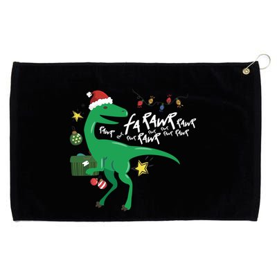 Funny Trex Dinosaur Ugly Christmas Fa Rawr Rawr Funny Gift Grommeted Golf Towel