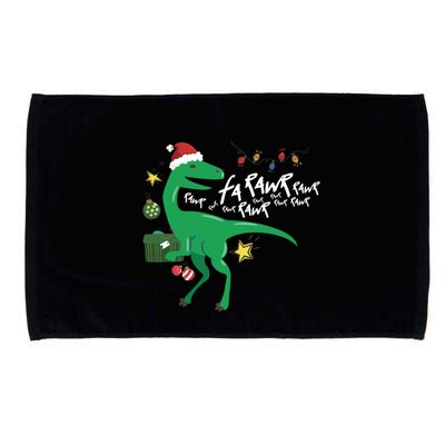 Funny Trex Dinosaur Ugly Christmas Fa Rawr Rawr Funny Gift Microfiber Hand Towel