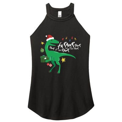 Funny Trex Dinosaur Ugly Christmas Fa Rawr Rawr Funny Gift Women's Perfect Tri Rocker Tank