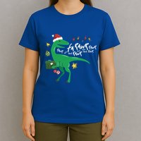 Funny Trex Dinosaur Ugly Christmas Fa Rawr Rawr Funny Gift T-Shirt