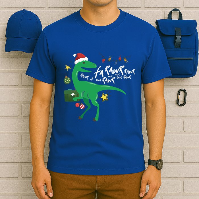 Funny Trex Dinosaur Ugly Christmas Fa Rawr Rawr Funny Gift T-Shirt