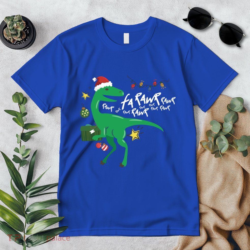 Funny Trex Dinosaur Ugly Christmas Fa Rawr Rawr Funny Gift Premium T-Shirt