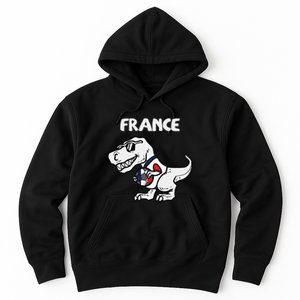 France Trex Dino French Flag Soccer Fan Hoodie