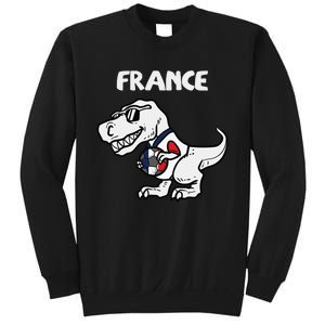 France Trex Dino French Flag Soccer Fan Sweatshirt