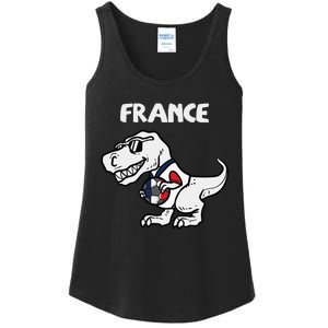 France Trex Dino French Flag Soccer Fan Ladies Essential Tank