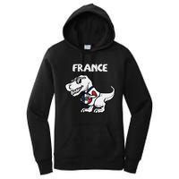 France Trex Dino French Flag Soccer Fan Women's Pullover Hoodie