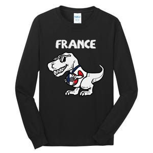 France Trex Dino French Flag Soccer Fan Tall Long Sleeve T-Shirt