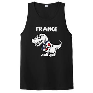 France Trex Dino French Flag Soccer Fan PosiCharge Competitor Tank