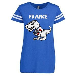 France Trex Dino French Flag Soccer Fan Enza Ladies Jersey Football T-Shirt