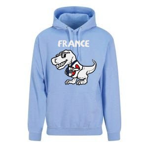 France Trex Dino French Flag Soccer Fan Unisex Surf Hoodie