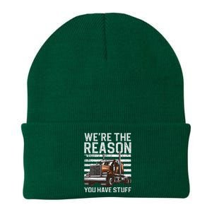 Funny Trucker Design For Wo Semi Truck Driver Lover Knit Cap Winter Beanie