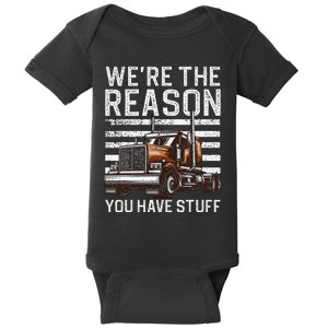 Funny Trucker Design For Wo Semi Truck Driver Lover Baby Bodysuit