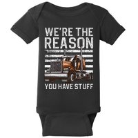 Funny Trucker Design For Wo Semi Truck Driver Lover Baby Bodysuit