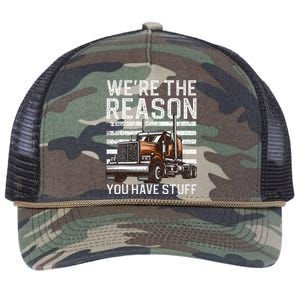 Funny Trucker Design For Wo Semi Truck Driver Lover Retro Rope Trucker Hat Cap