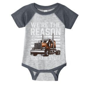 Funny Trucker Design For Wo Semi Truck Driver Lover Infant Baby Jersey Bodysuit