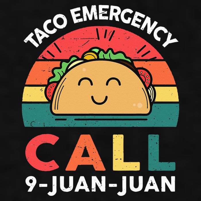 Funny Taco Emergency Call 9 Juan Juan Taco Tuesday Mexican Ladies PosiCharge Tri-Blend Wicking Tank