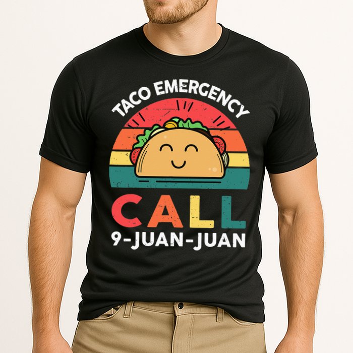 Funny Taco Emergency Call 9 Juan Juan Taco Tuesday Mexican Performance Shirt
