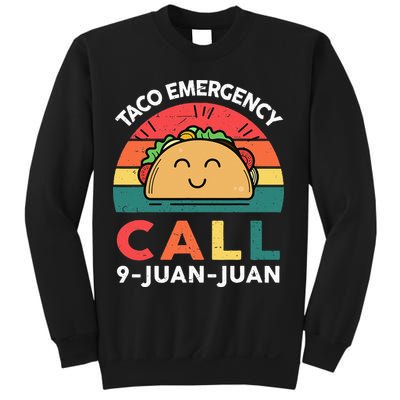 Funny Taco Emergency Call 9 Juan Juan Taco Tuesday Mexican Sweatshirt