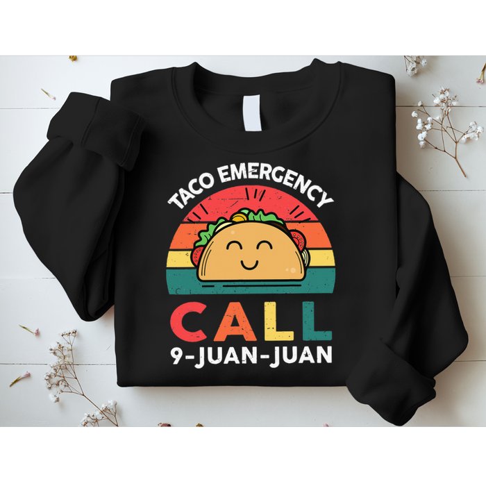 Funny Taco Emergency Call 9 Juan Juan Taco Tuesday Mexican Sweatshirt