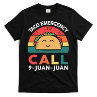 Funny Taco Emergency Call 9 Juan Juan Taco Tuesday Mexican T-Shirt