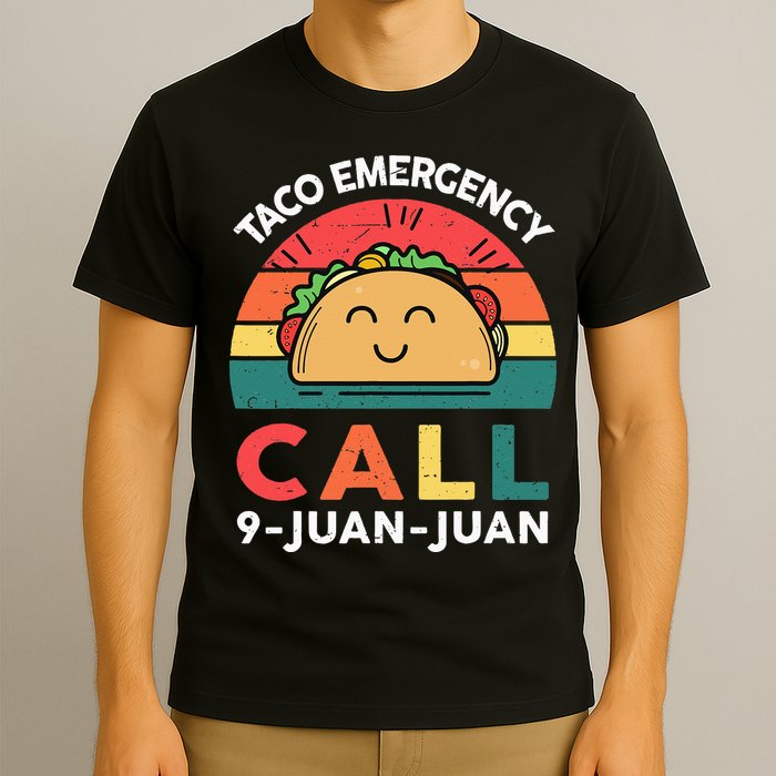 Funny Taco Emergency Call 9 Juan Juan Taco Tuesday Mexican T-Shirt