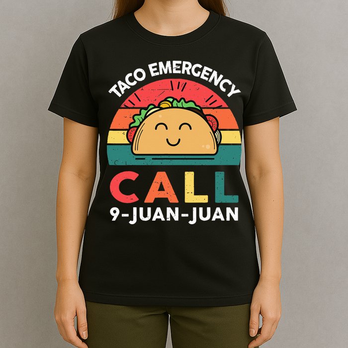 Funny Taco Emergency Call 9 Juan Juan Taco Tuesday Mexican T-Shirt