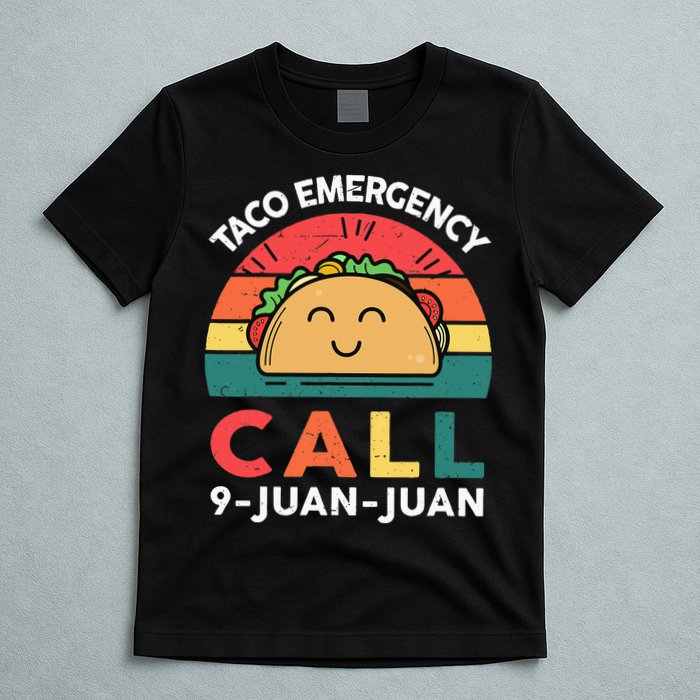 Funny Taco Emergency Call 9 Juan Juan Taco Tuesday Mexican T-Shirt