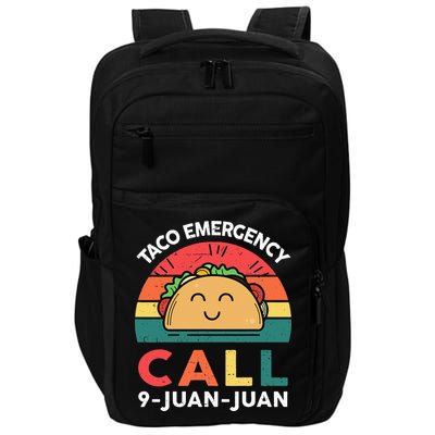 Funny Taco Emergency Call 9 Juan Juan Taco Tuesday Mexican Impact Tech Backpack