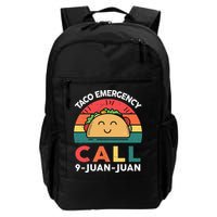 Funny Taco Emergency Call 9 Juan Juan Taco Tuesday Mexican Backpack